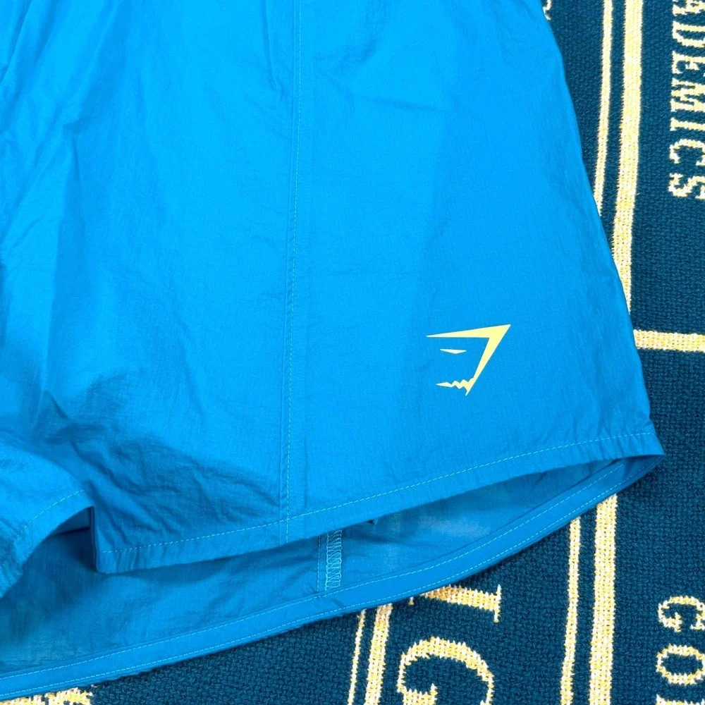 Gymshark Pulse 2 in 1 Shorts Men's M Court Blue Lined Running B1A4X 3